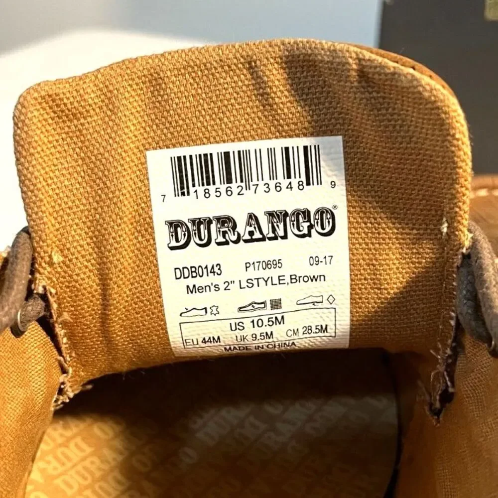 New Durango Music City Gator Emboss Brown Leather Boat Shoes Men's 10.5M